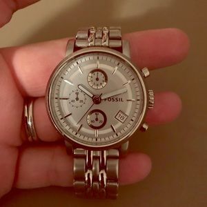 Silver Fossil Boyfriend Watch
